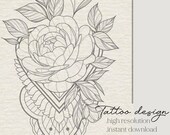Ornate Mandala Flower Tattoo - Elegant Womens Tattoos - Fineline Tattoo Designs