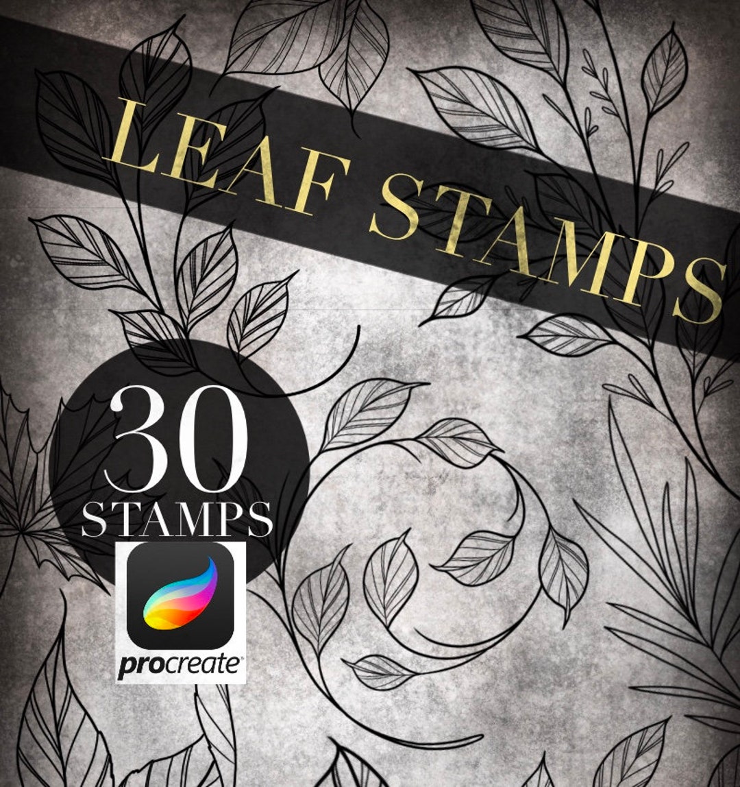 Procreate Leaf Stamps - Digital Stamp Pack in Brushset Format, Autumn ...