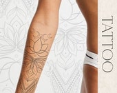 Geometric Mandala Tattoo Design, Linework Stencil (Digital Download)