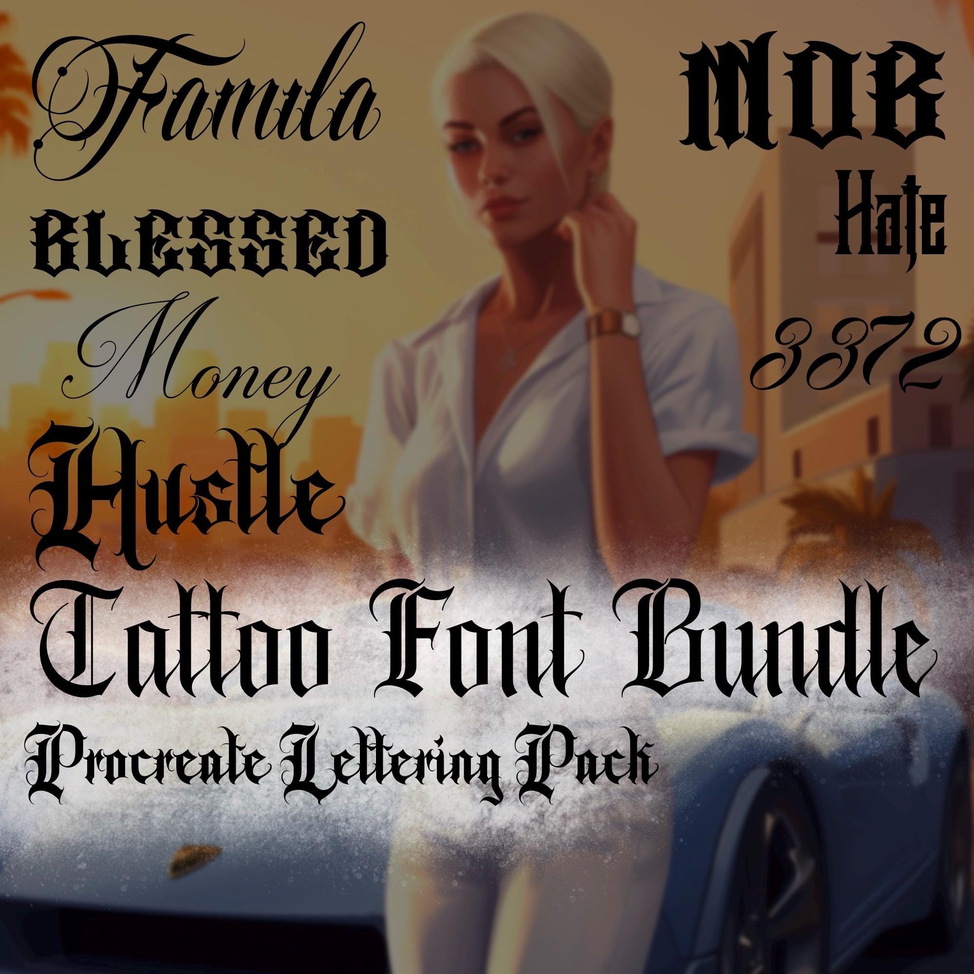 【あす楽対応】 Tattoo Font Bundle 10 Chicano, Gangster & Gothic Lettering 書