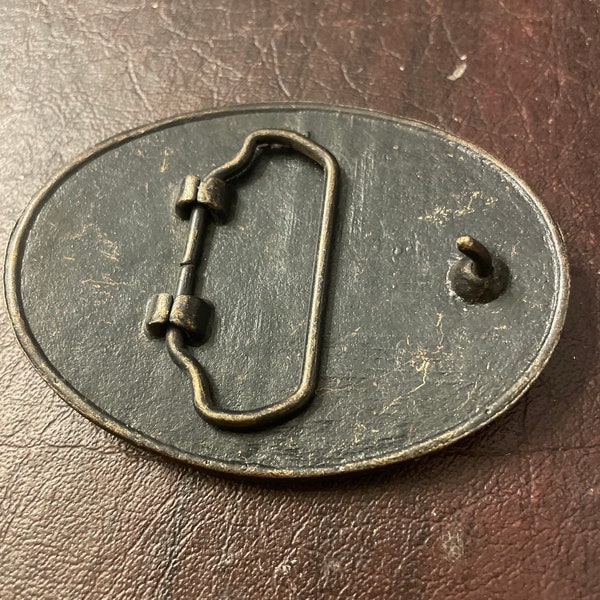 Motorcycle vintage belt buckle with flowers