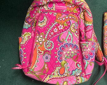 Vintage Vera Bradley Sherbet Pink Paisley Duffel Medium  display picture 1