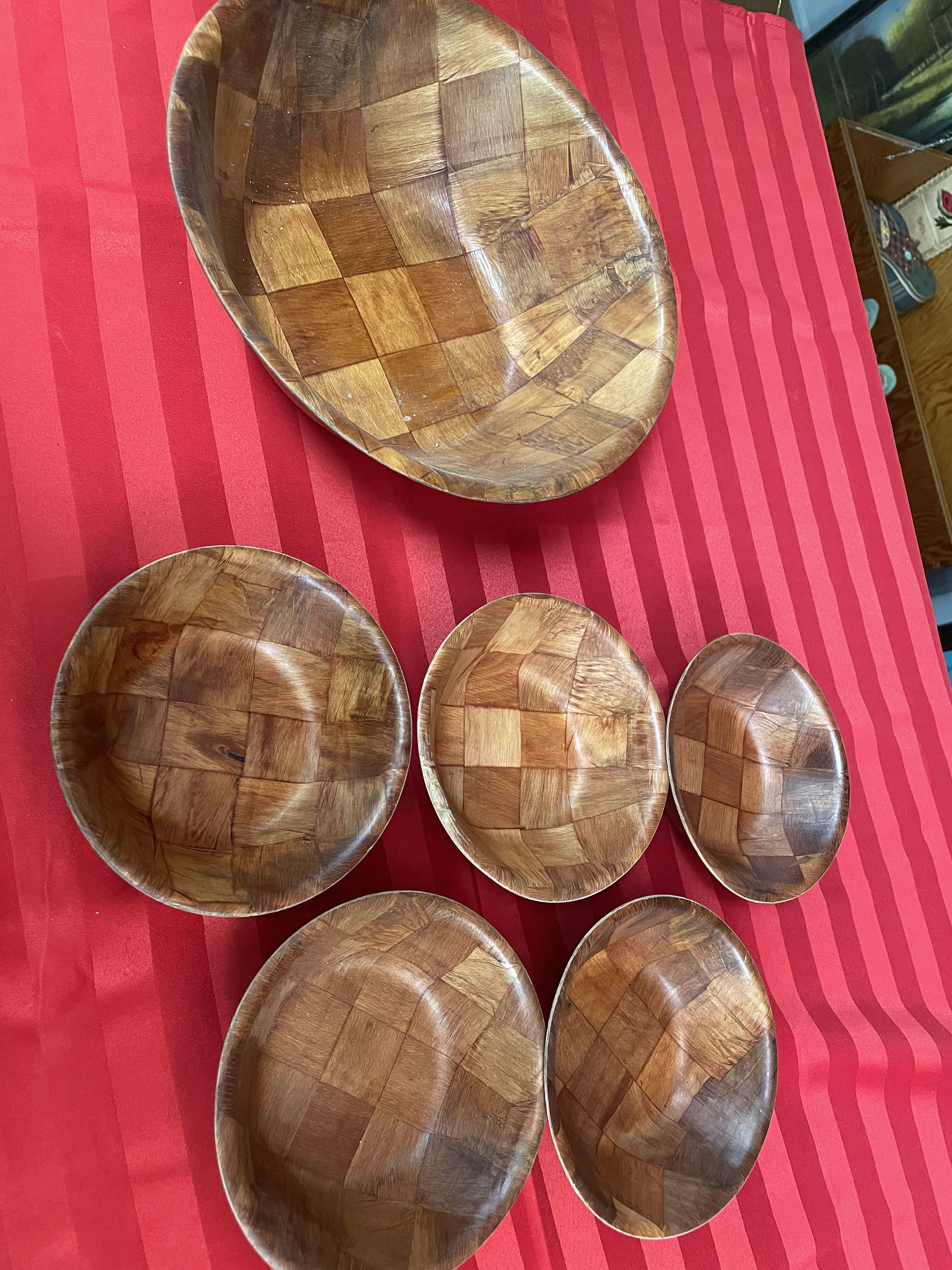 Vintage Salad Bowl With 5 Side Bowls Etsy