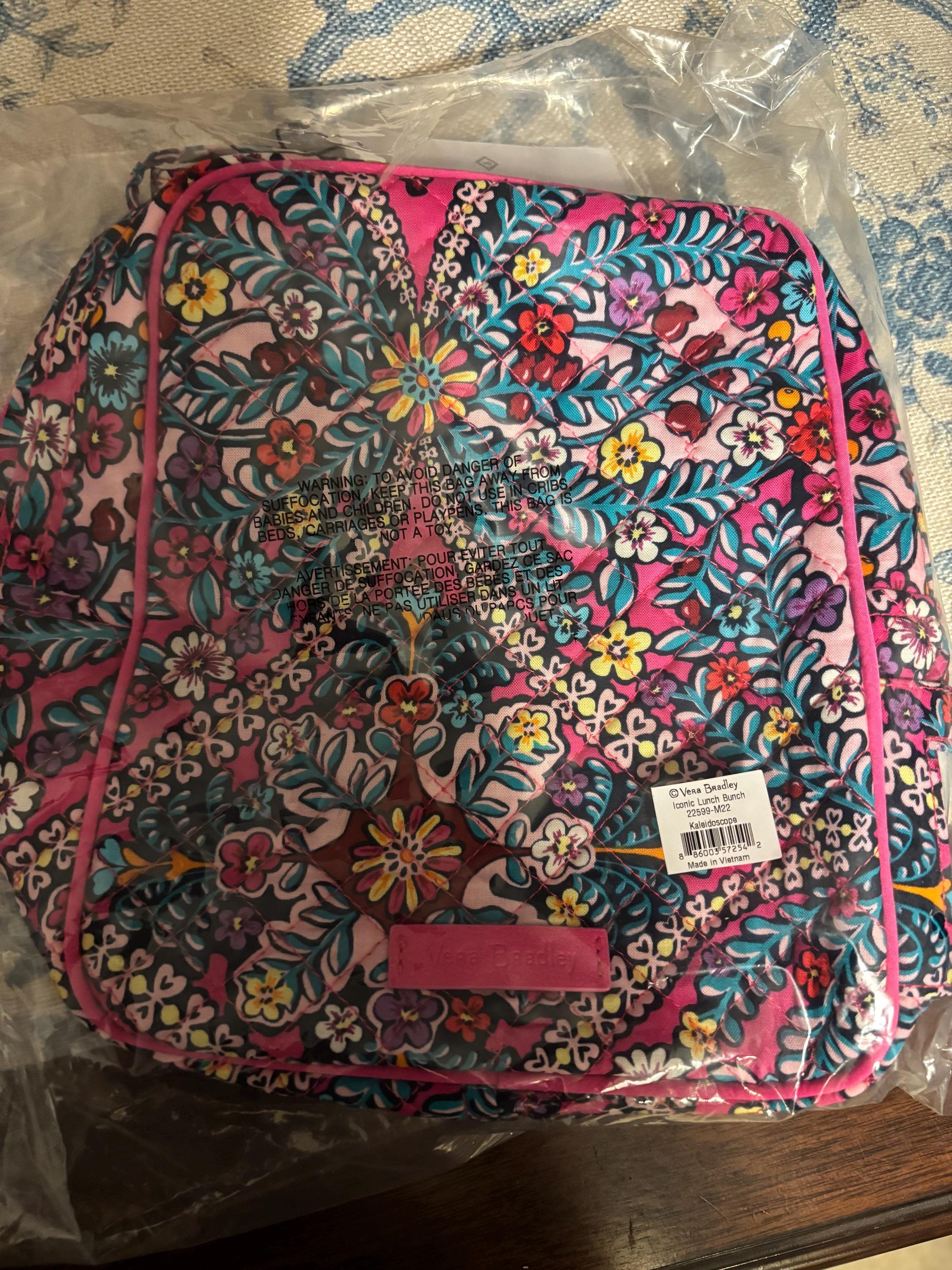 2 Piece Vera Bradley Backpack and Insulated Lunch Bag Set Amazon.com: Vera Bradley Lunch Bunch - Classic Navy - NWT  main image 3