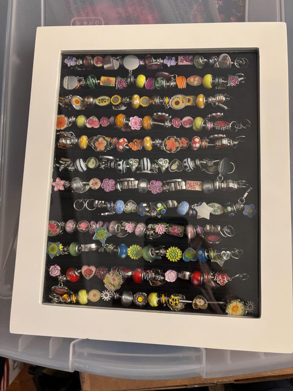 12 flower themed bracelets