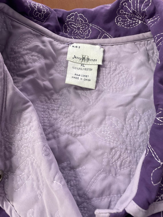 Jenny Buchanan purple quilted jacket