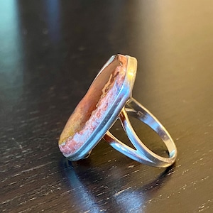 Mexican Fire Opal Ring Opal Matrix Sterling Silver Ring Long - Etsy