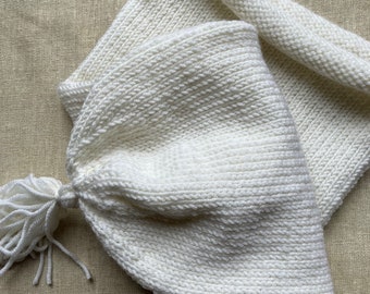 Cocon de naissance laine tricoté main