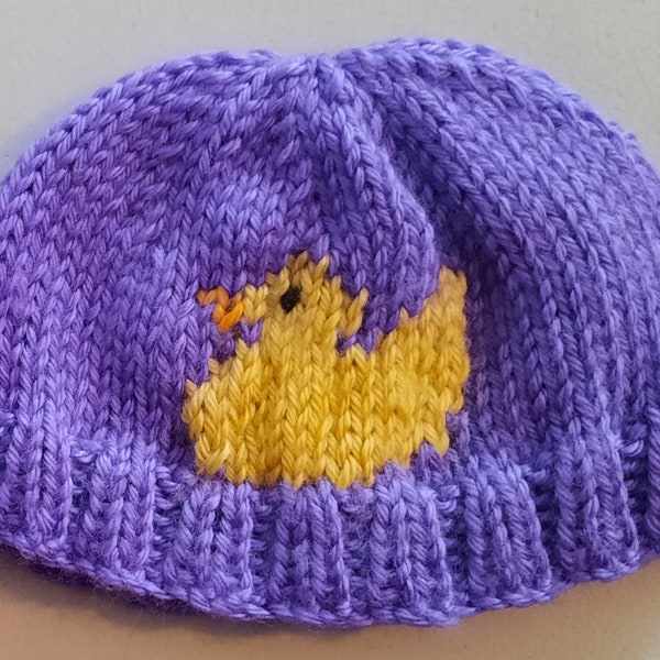 Little Duckling Baby Hat Pattern for Knitting – PDF Instructions