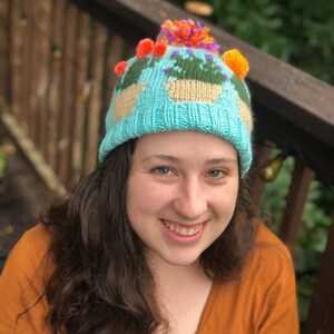 Colorful Cacti: Hat Pattern for Knitting – PDF Instructions