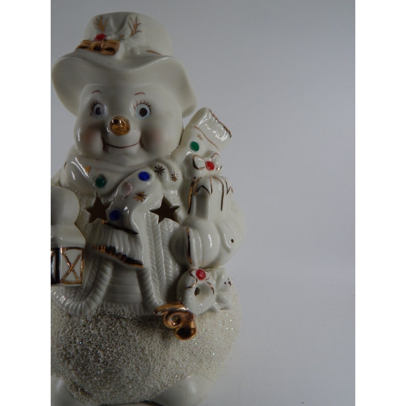 Kirklands's Classic Holiday Traditions Snowman Light up Figurine Etsy
