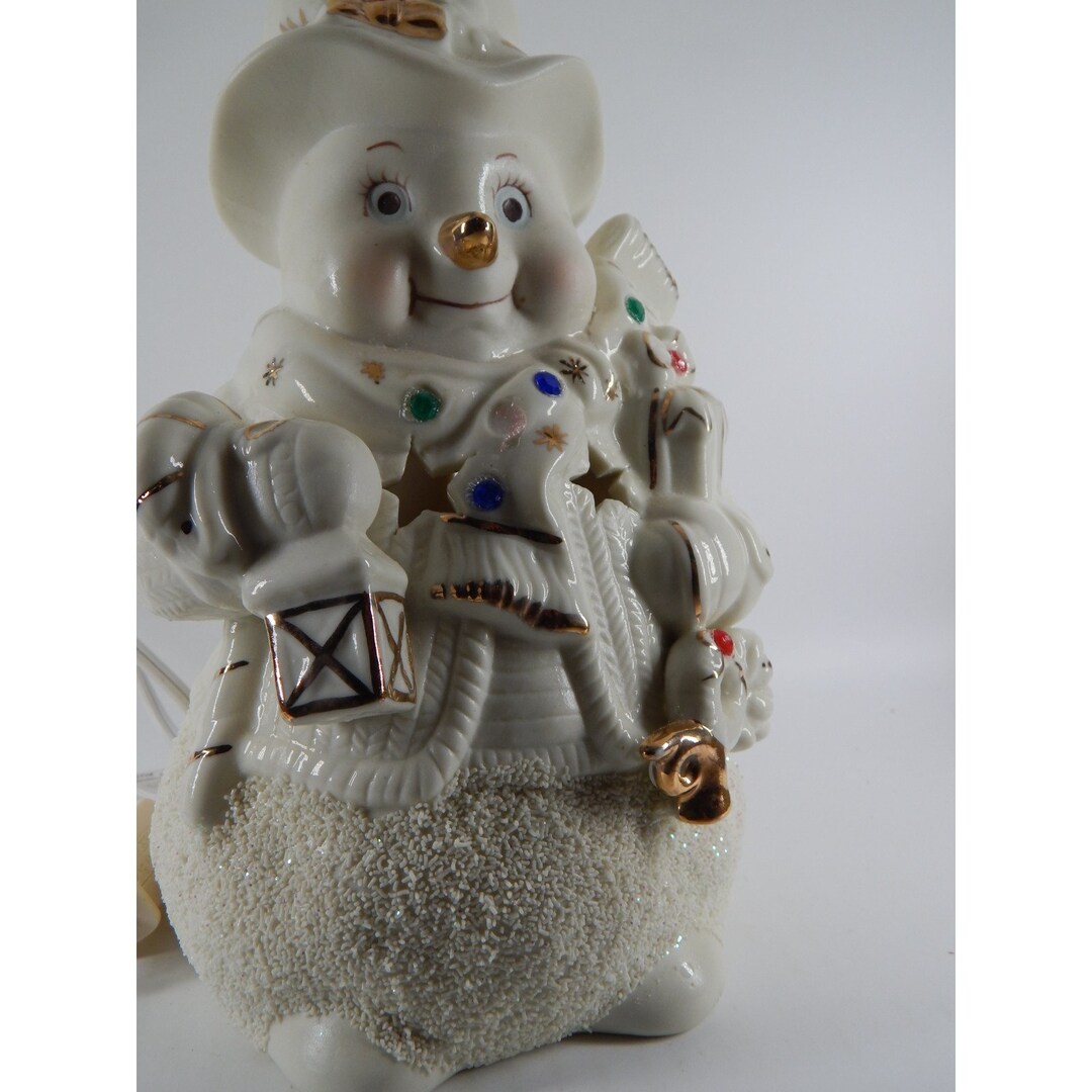 Kirklands's Classic Holiday Traditions Snowman Light up Figurine Etsy
