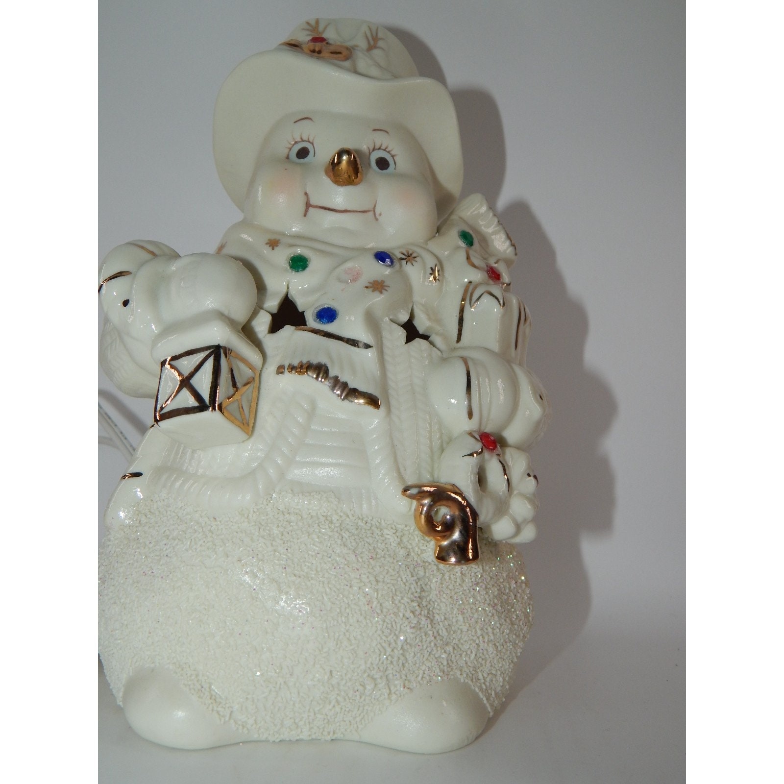Kirklands's Classic Holiday Traditions Snowman Light up Figurine Etsy