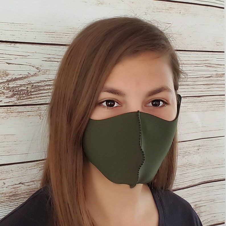 Olive Green Face Masks Handmade Fabric Face Covers Face Etsy