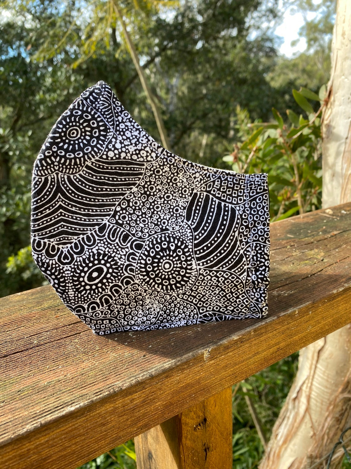 Australian Indigenous Artwork mask with organic filter pocket Etsy