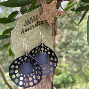 Upcycled vegan earrings from bicycle inner tube image 5