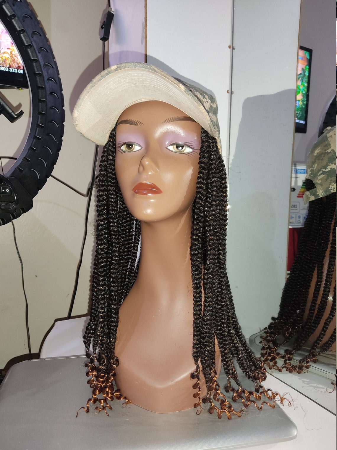 Braided Army wig hat Etsy