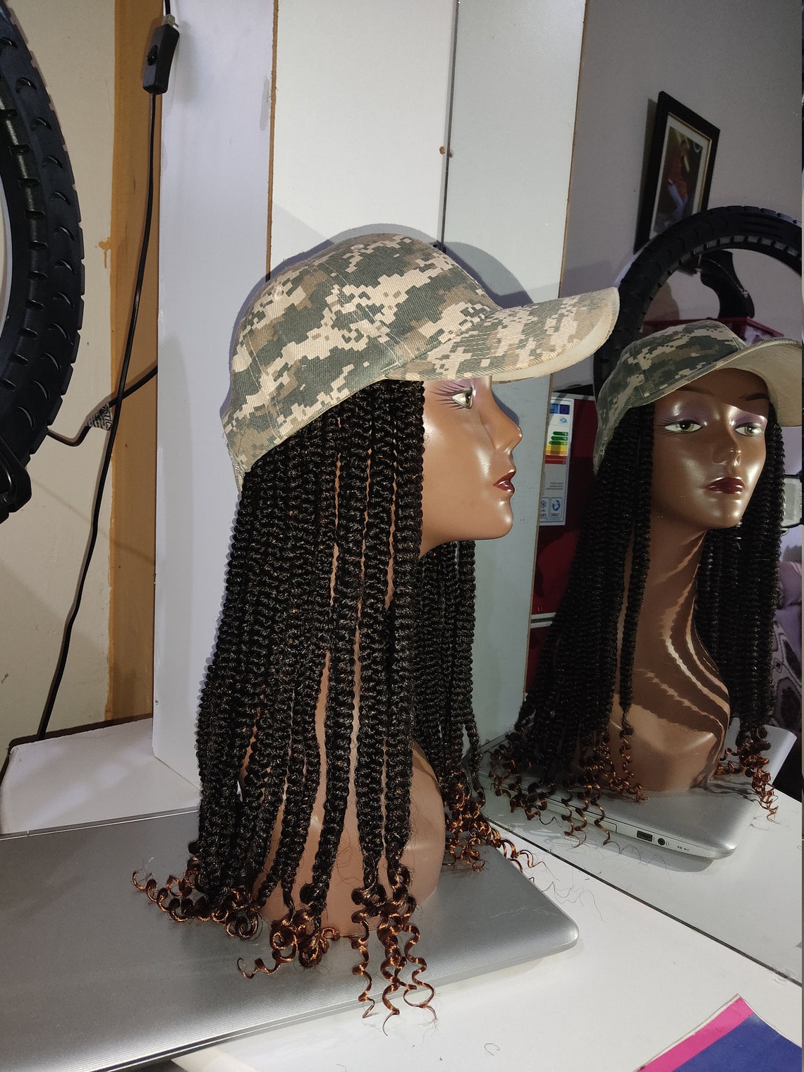Braided Army wig hat Etsy