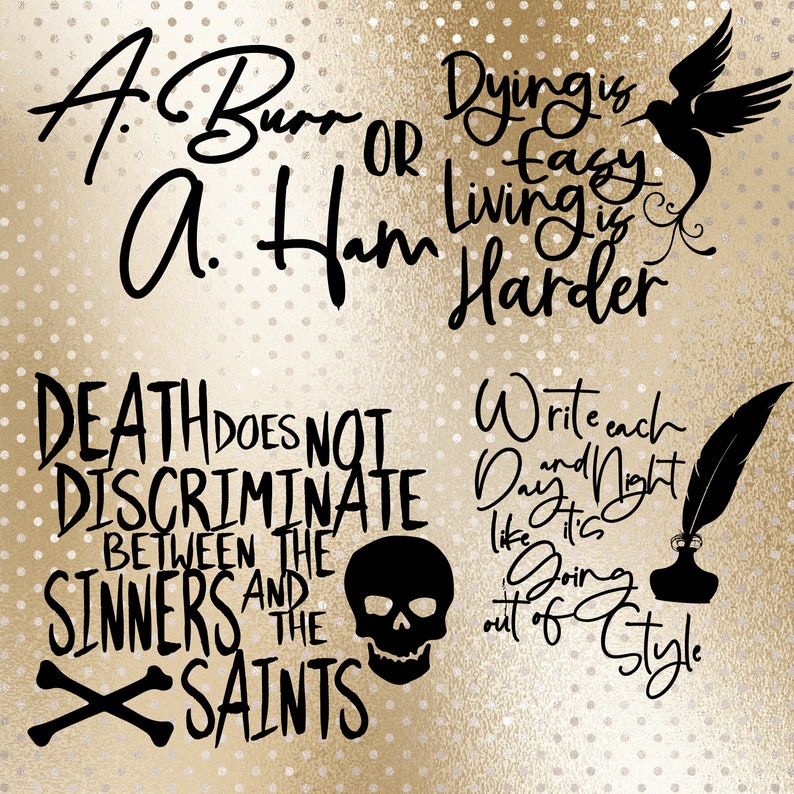 Download Hamilton Quotes: 8 Image Bundle of SVG Files for 4th of ...