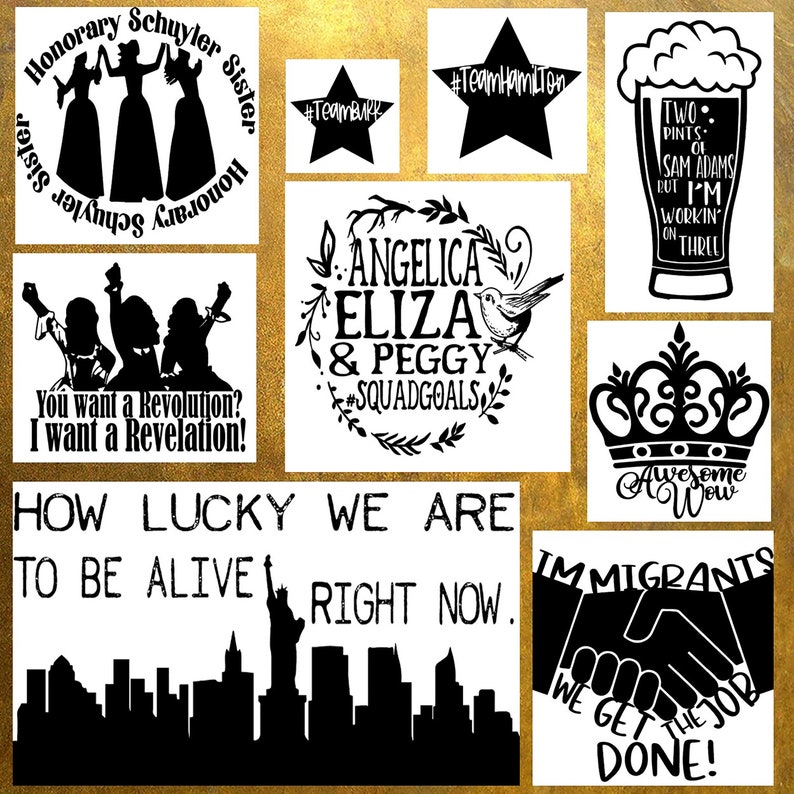 Download Hamilton 9 File Bundle A Broadway Themed .svg .png .jpg | Etsy