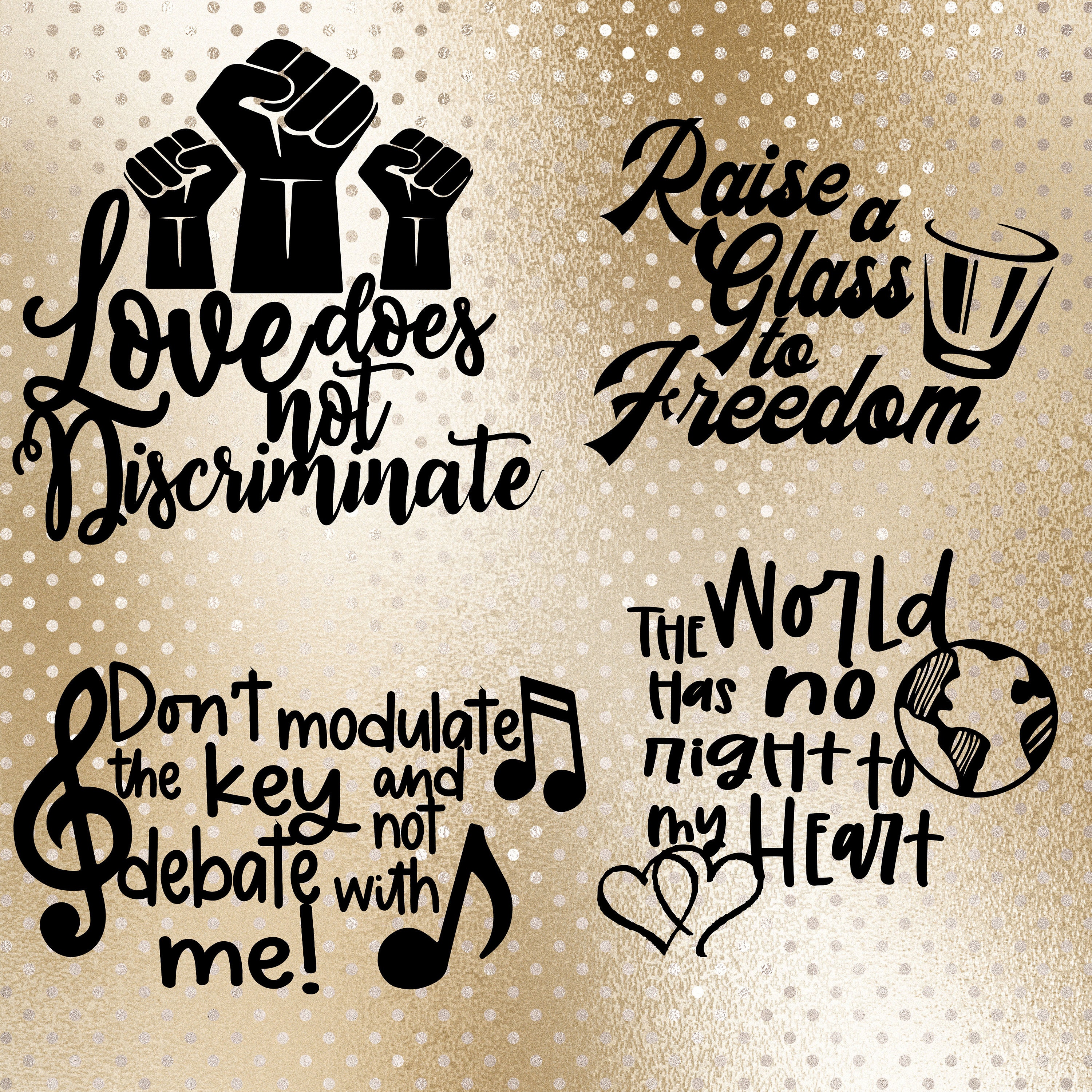 Download Hamilton Quotes: 8 Image Bundle of SVG Files for 4th of July or Black Lives Matter for Gifts or ...