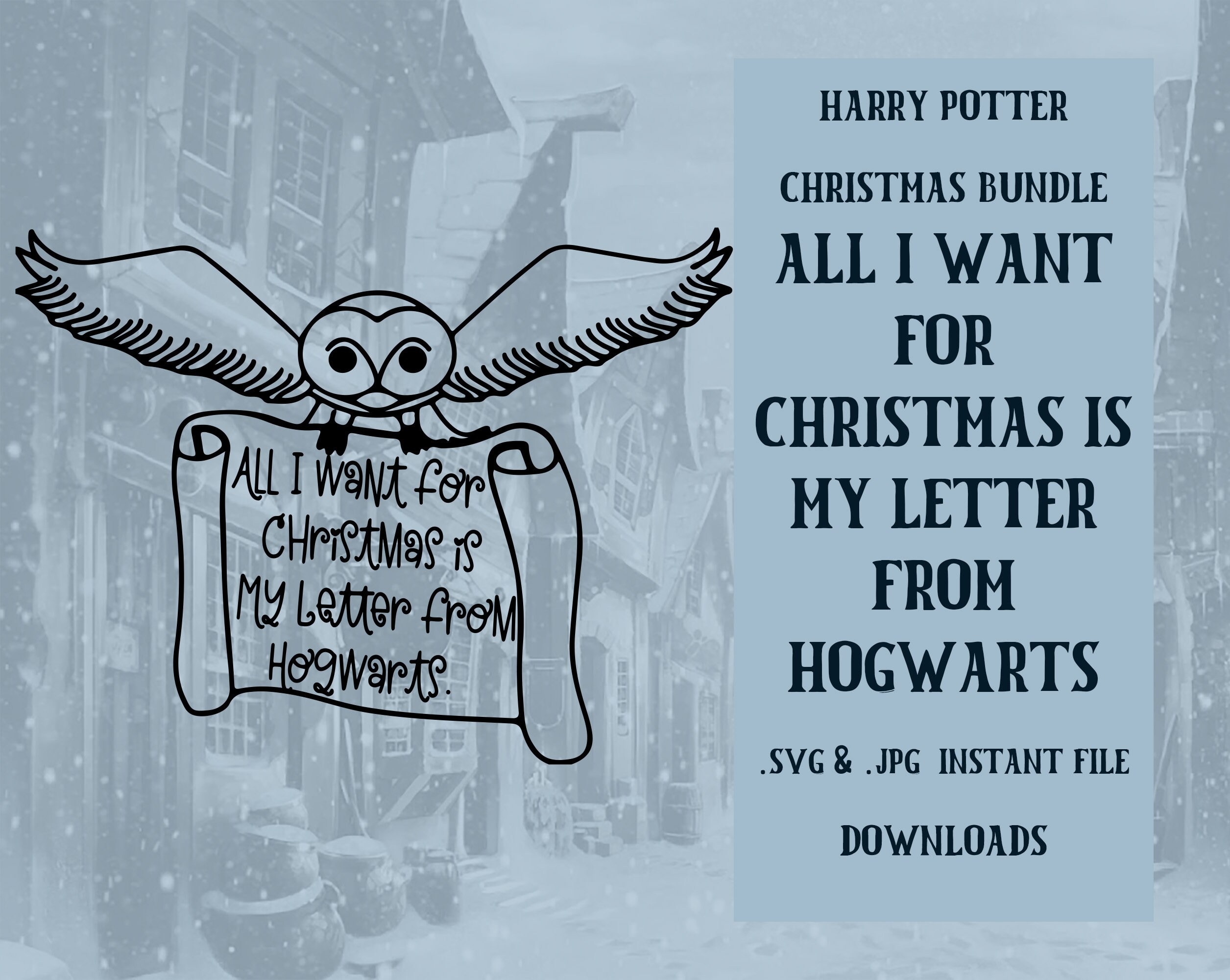 Download Harry Potter Christmas Bundle Of 10 Images Svg And Jpg File Downloads For Cricut Shirts Stickers Decor Ornaments Cards PSD Mockup Templates