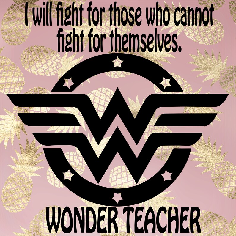 Download Wonder Woman Teacher Appreciation .SVG Digital File | Etsy