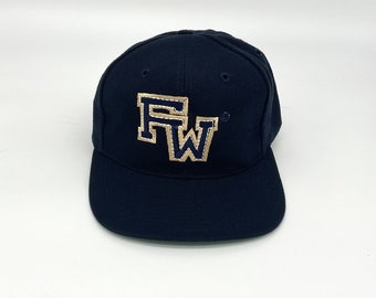 FW Flowing Wells navy blue embroidered HAT CAP