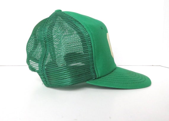 GF 90s 80s kelly green VINTAGE baseball cap HAT - image 3