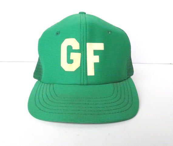 GF 90s 80s kelly green VINTAGE baseball cap HAT - image 1