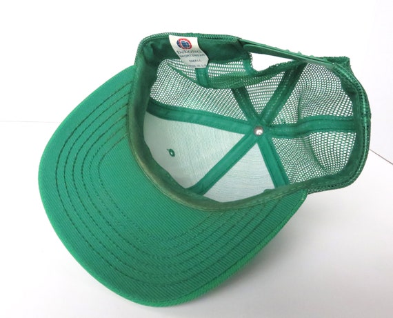 GF 90s 80s kelly green VINTAGE baseball cap HAT - image 5