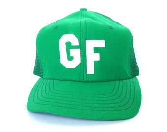 GF 90s 80s kelly green VINTAGE baseball cap HAT