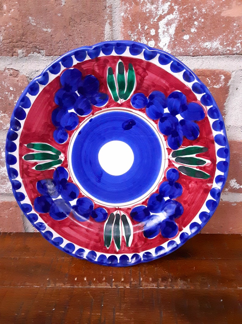 Italian Art Pottery Ceramic Plate Sorrento Pottery Dipinto A | Etsy
