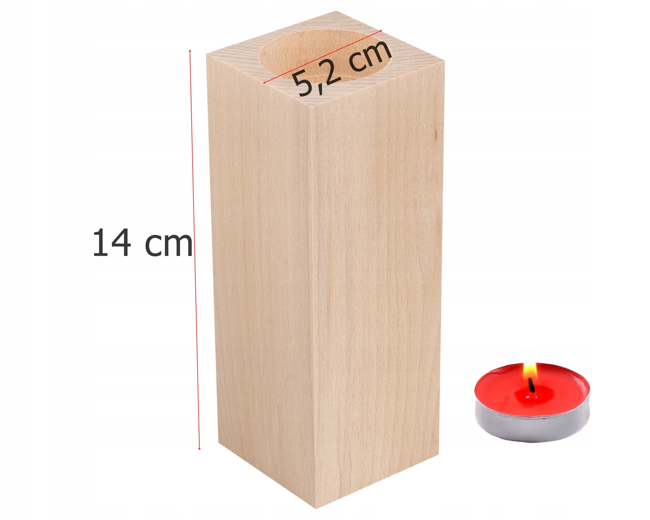 Wood Tea Light Holder Unfinished Plain Unpainted Candle Etsy UK