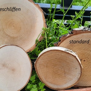 Geschliffene Scheiben idéal pour l'gravage, Holzscheiben 8-40cm image 5