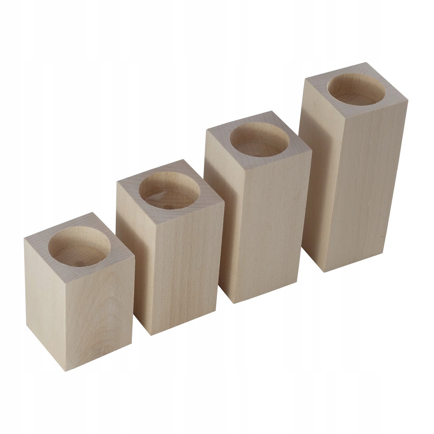 Wood tea light holder unfinished plain unpainted candle Etsy