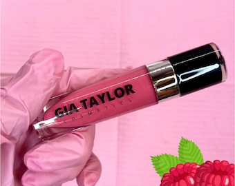 Pink Tint Raspberry Gloss | Pink lipgloss | Pink Tint gloss | vegan and cruelty free lipgloss | moisturizing and non sticky lipgloss
