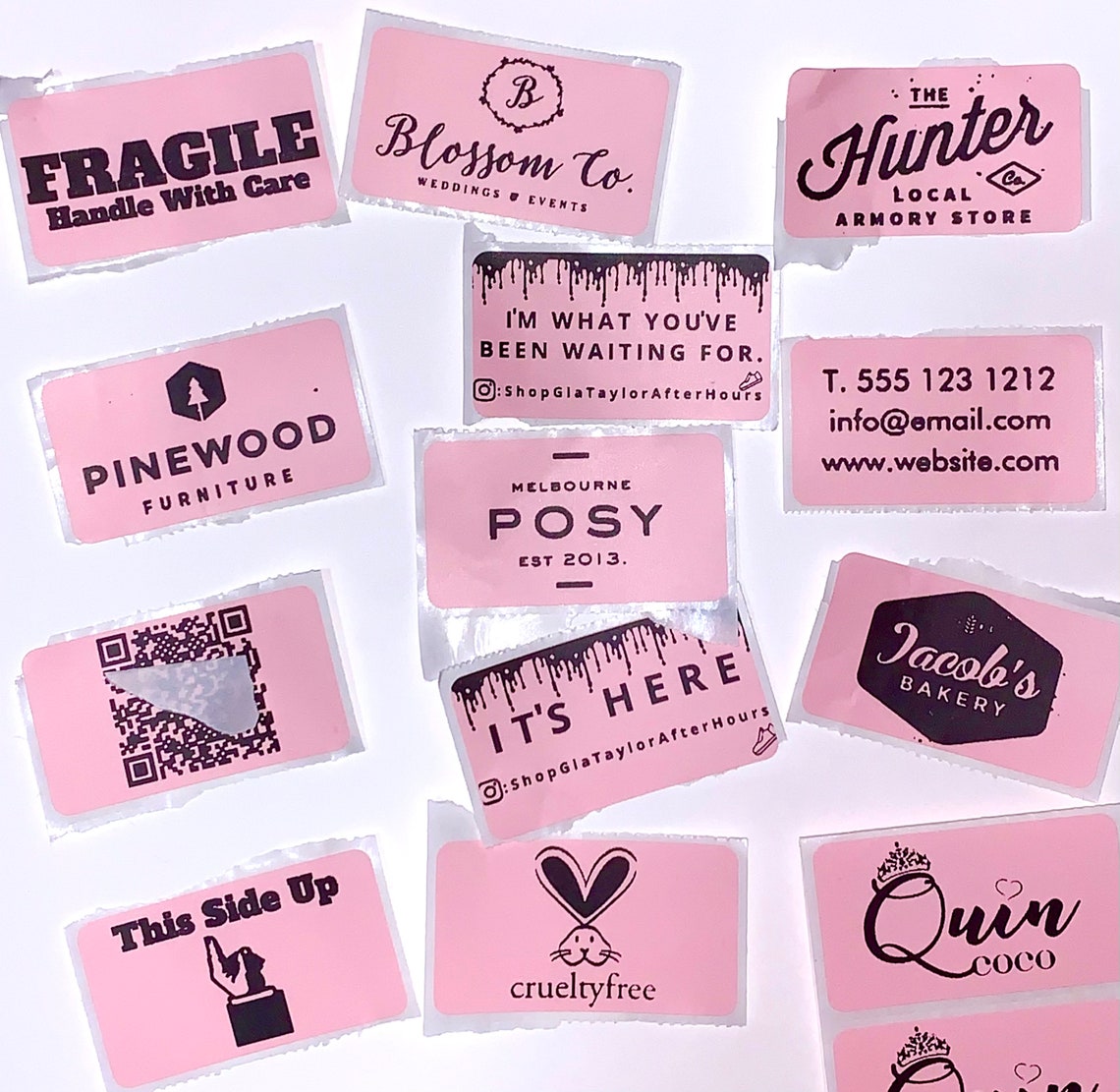 Custom Logo Stickers / Custom QR Code Stickers / Custom Etsy