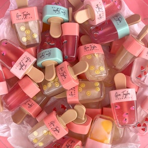 Peach  Raspberry Watermelon Lemonade Popsicle lipgloss | Ice Cream Lipgloss | Vegan Lipgloss | Cruelty Free Lipgloss | Kids Lipgloss