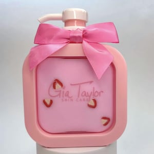Strawberry Coconut Lotion / Handmade Hydrating Thick Creamy Rich Body and Hand Lotion / Vegan Cruelty Free Lotion / Cute Girly Bow Lotion
