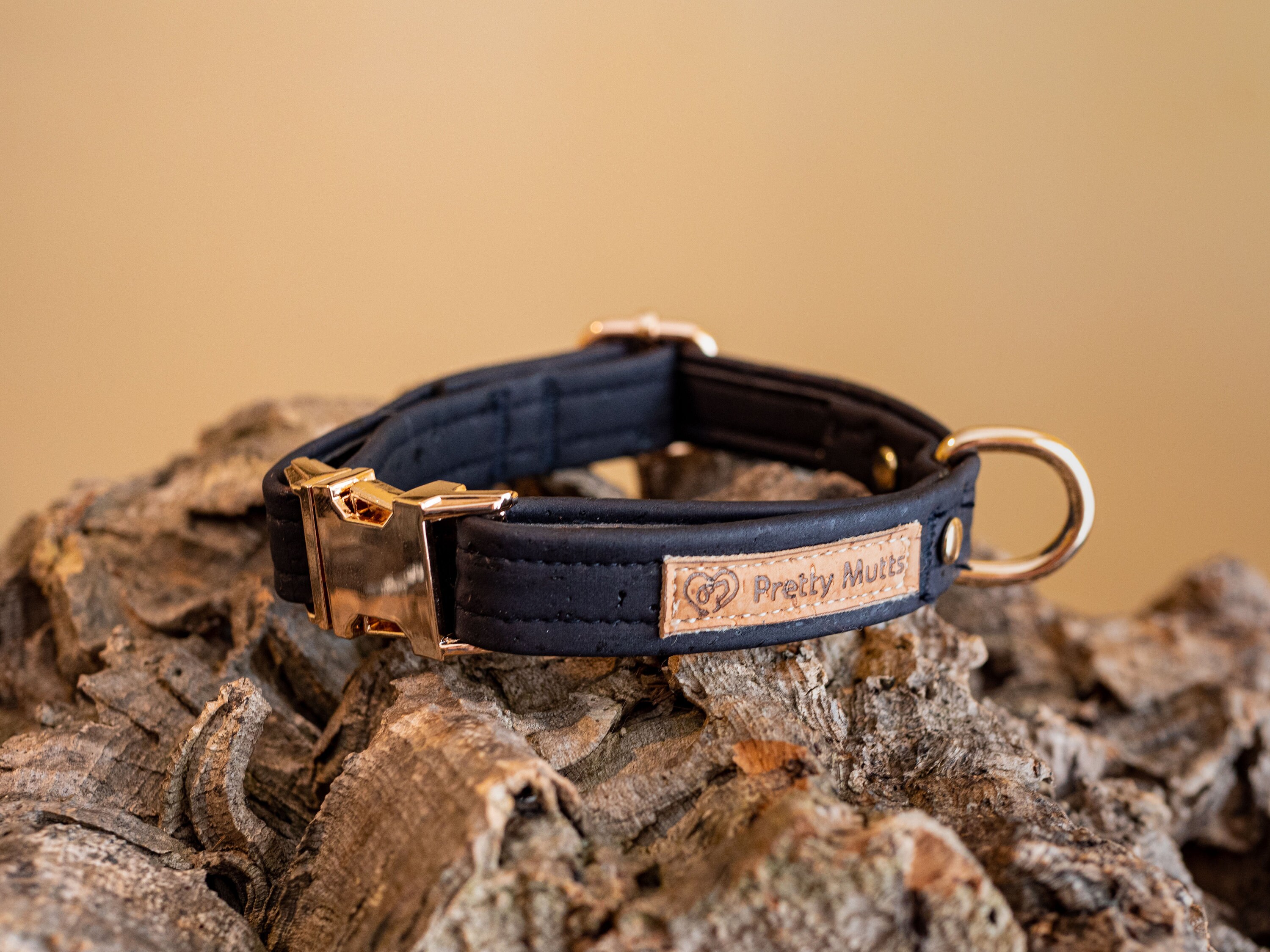 Ecofriendly Cork Dog Collar Black Dog Collar Dog Collar Etsy