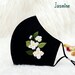 Hand-embroidered face mask, Designer face mask, Breathable face mask Toronto, Linen face mask Canada, Floral face mask Ship USA