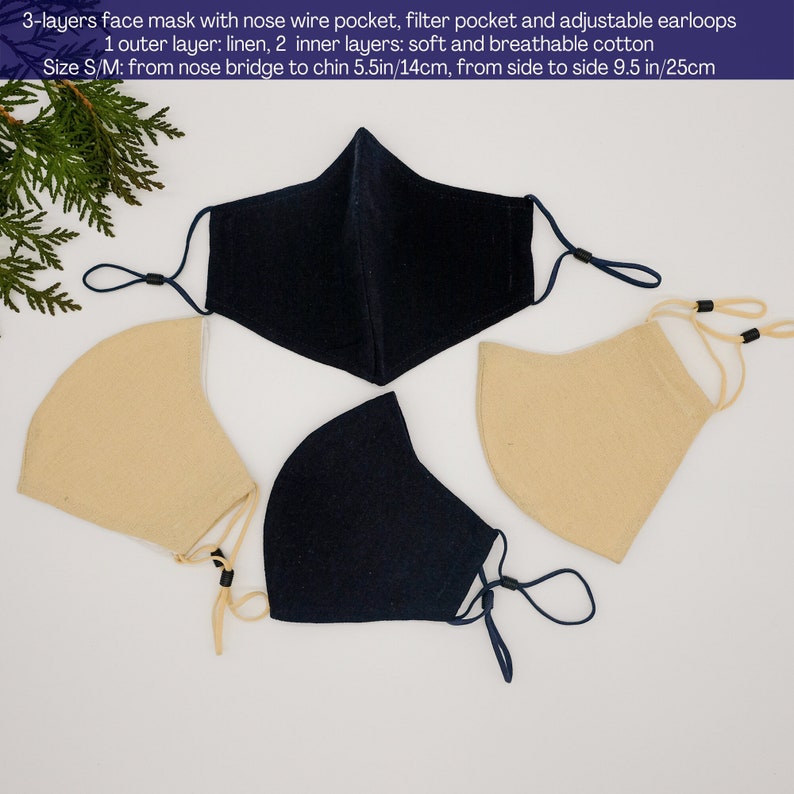 Face mask for small faces Mask with nose wire and filter Etsy