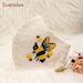 Bee mask, Floral embroidered Mask with Nose wire and Filter Pocket, Cute mask, Linen cotton face mask, Hand Embroidered face mask