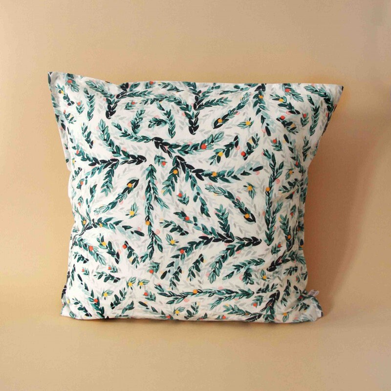 Coussin avec ou Sans Rembourrage, Motif Epis, 100% Coton, Fabriqué en France