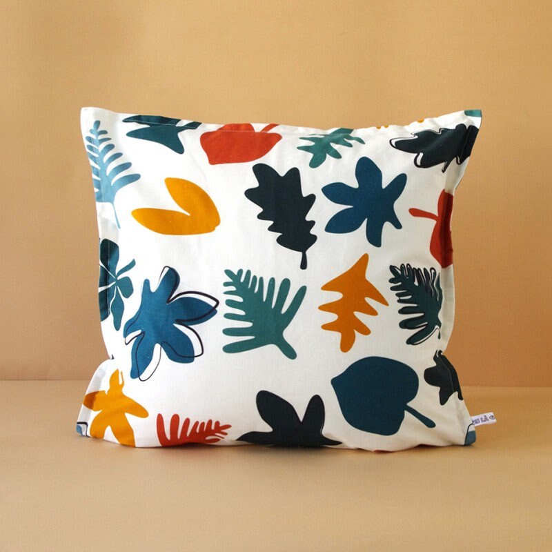 Coussin avec ou Sans Rembourrage, Motif Une Forêt Diversifiée, 100% Coton, Fabriqué en France, Engag