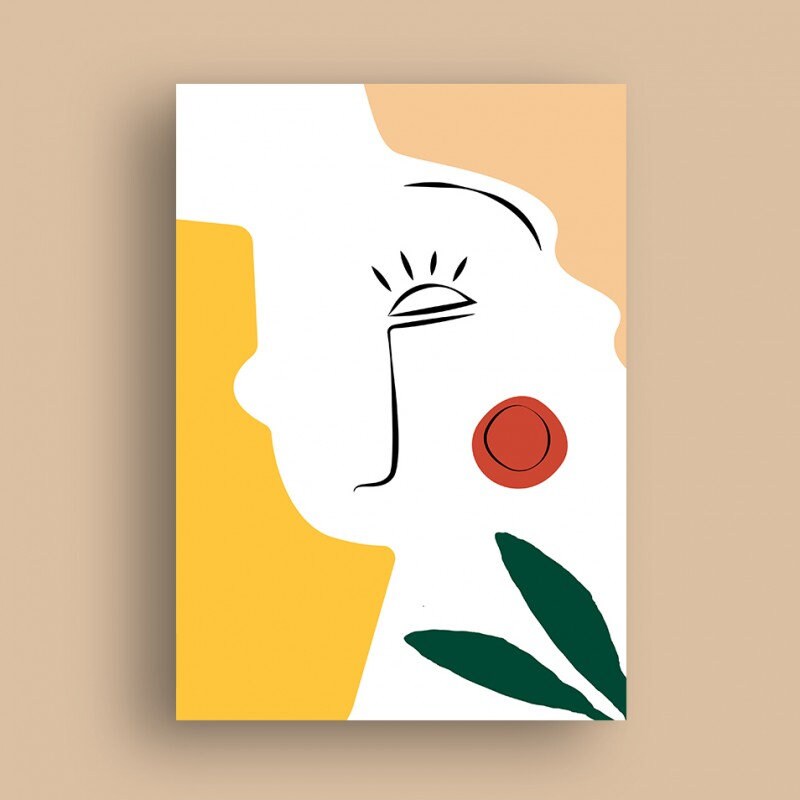 Affiche Moyenne et Grande, Minimal, Visage 2
