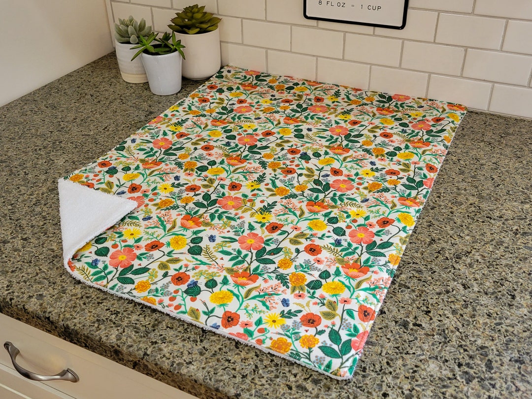Rifle Paper Co Dish Drying Mat, Large Kitchen Drying Mat, Rifle Paper ...