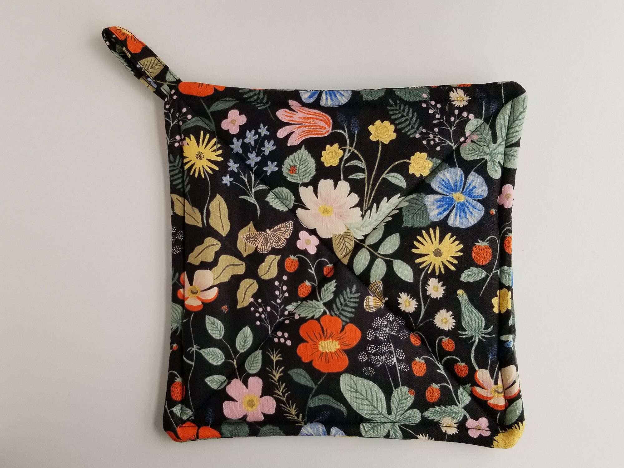 Handmade Rifle Paper Co Pot Holder, Rifle Paper Potholder, Spring Kit…