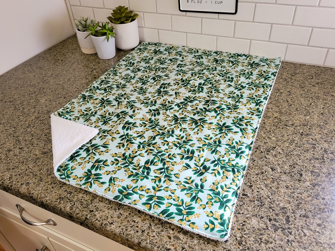 Rifle Paper Co Dish Drying Mat, Large Kitchen Drying Mat, Christmas ...